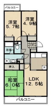 エスポワール松風台II番館の物件間取画像